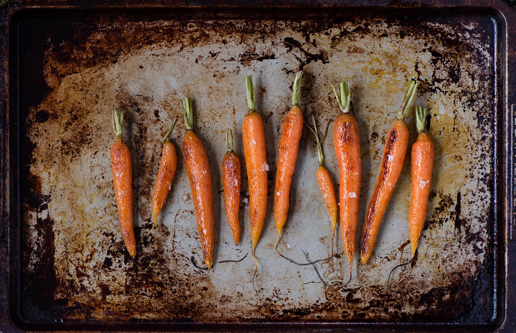 Fresh roasted carrots
